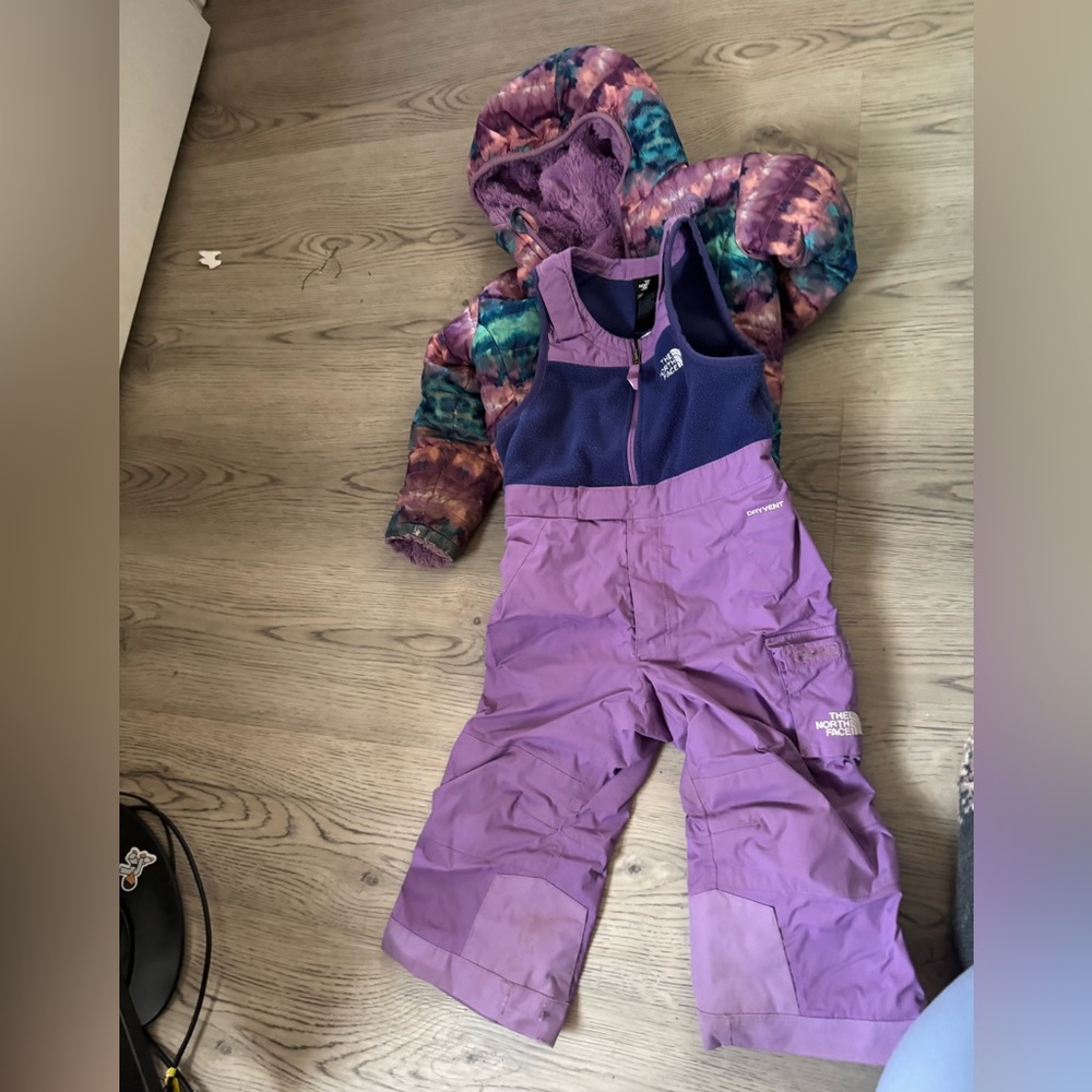 The north face toddler snow pant set
